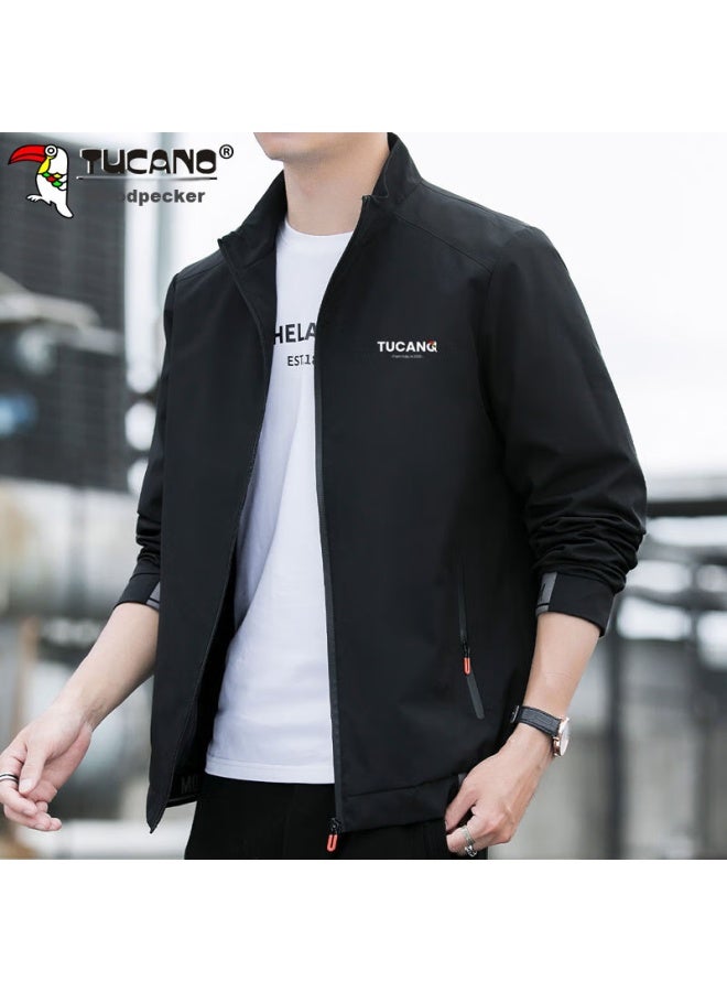 Tucano جاكيت، ملابس خارجية للرجال، ملابس الرجال لخريف وشتاء، قميص كاجوال للأعمال بياقة واقفة، أسود، 2XL - Image 5