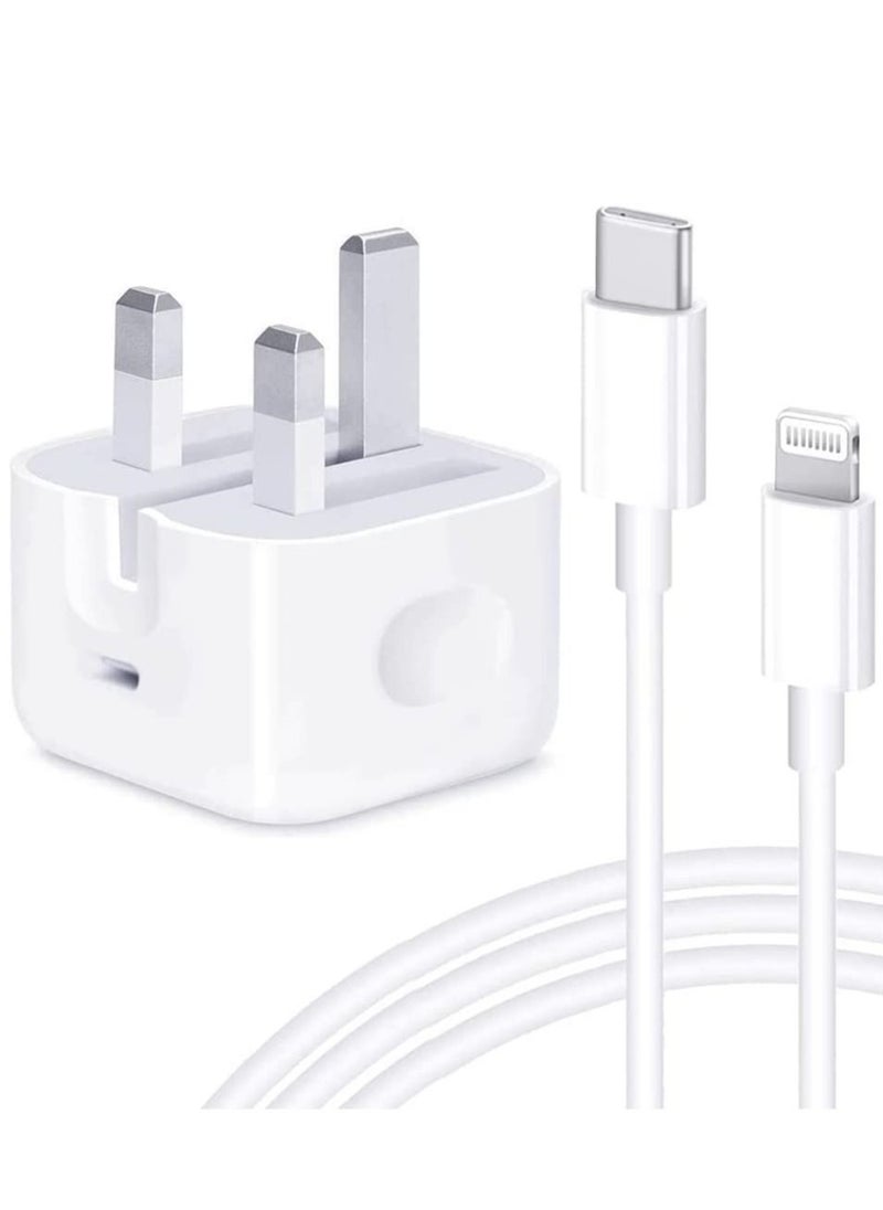 ELTRAZONE - iPhone 20W Charger 【Apple MFi Certified】 USB C Plug Fast Charge and USB C to Lightning Cable 2M PD Power Adapter Compatible with iPhone 13 Pro Max 13 12 SE2020 11 XR XS Max X 8 Plus iPad Pro Air Mini - Image 1