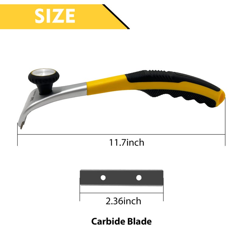 XW Heavy Duty Carbide Scraper, 2-3/8" Paint Remover for Painter Tool, Extra 1 PC Carbide Blade (60x 12 x 1.5mm) Included - Image 5