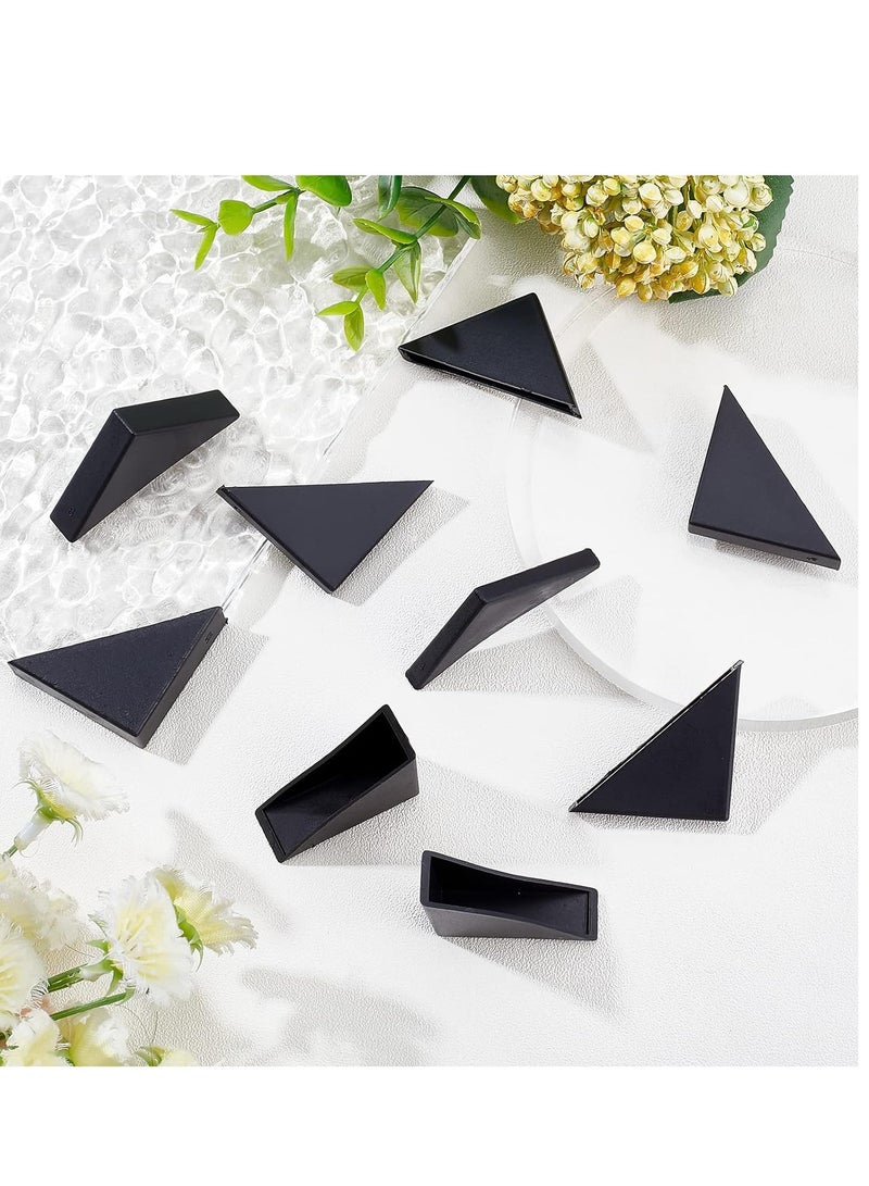 4Pcs Triangle Corner Protector, Plastic Glass Table Shelf Corner Guards, Black Mirror Corner Covers, Baby Proofing Edge Protector (Black) - Image 5