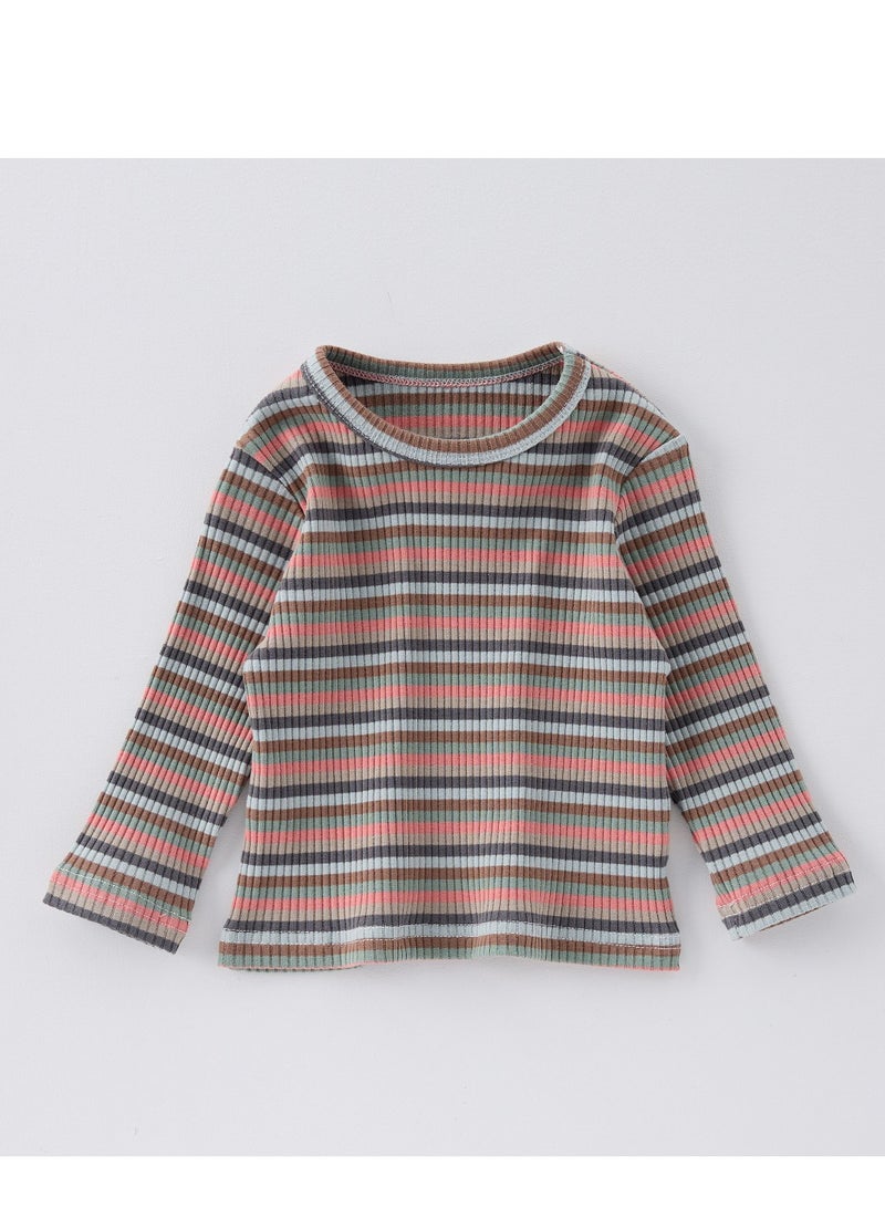 Children's Casual Candy Colored Top+Wide Shoulder Overalls - Image 4