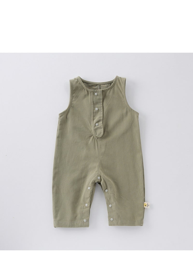 Children's Casual Candy Colored Top+Wide Shoulder Overalls - Image 3