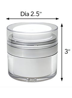 KASTWAVE Cosmetic Cream Jar, 2 Pack 1.7 oz Airless Pump Jars Empty Acrylic Emulsions Containers with Pump, Refillable Travel Lotion Jar Bottle With Lid for Thick Moisturizer, Skincare Cream, White  - Image 5