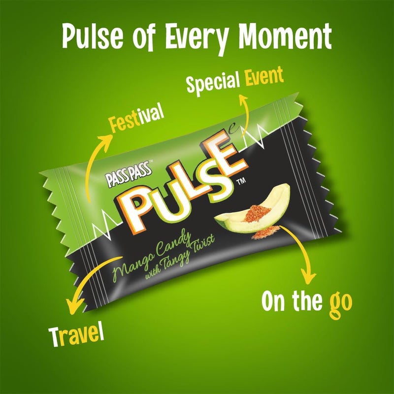 Pulse Pass Pass Pulse Kachcha Aam Mango Candy with Tangy Twist - 300g (75 Pieces) - Image 4