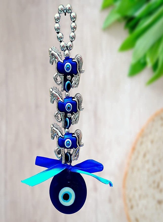 RIPE INDIA هدية رائعة من فنغ شوي الهند®، عبارة عن ثلاثة خيول لحماية السيارة والباب من العين الشريرة، تُعلق على السيارة أو الباب. - Image 4