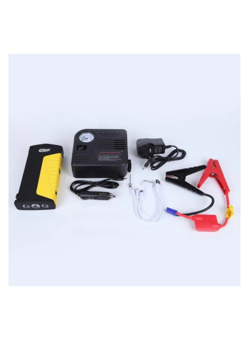 كروني ضاغط هواء D16 KM-09 مع مشغل تشغيل السيارة التلقائي، شاحن بطارية 12 فولت، بنك طاقة، محطة طاقة محمولة، كابلات تشغيل، إكسسوارات السيارات، إلكترونيات السيارات للطرق الوعرة. - Image 3