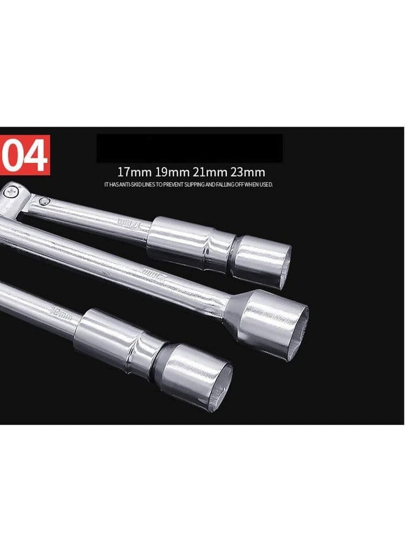 Foldable Tire Lug Wrench – 4-Way Compact Iron Cross Wrench for Car & Truck Tire Changes - Image 3