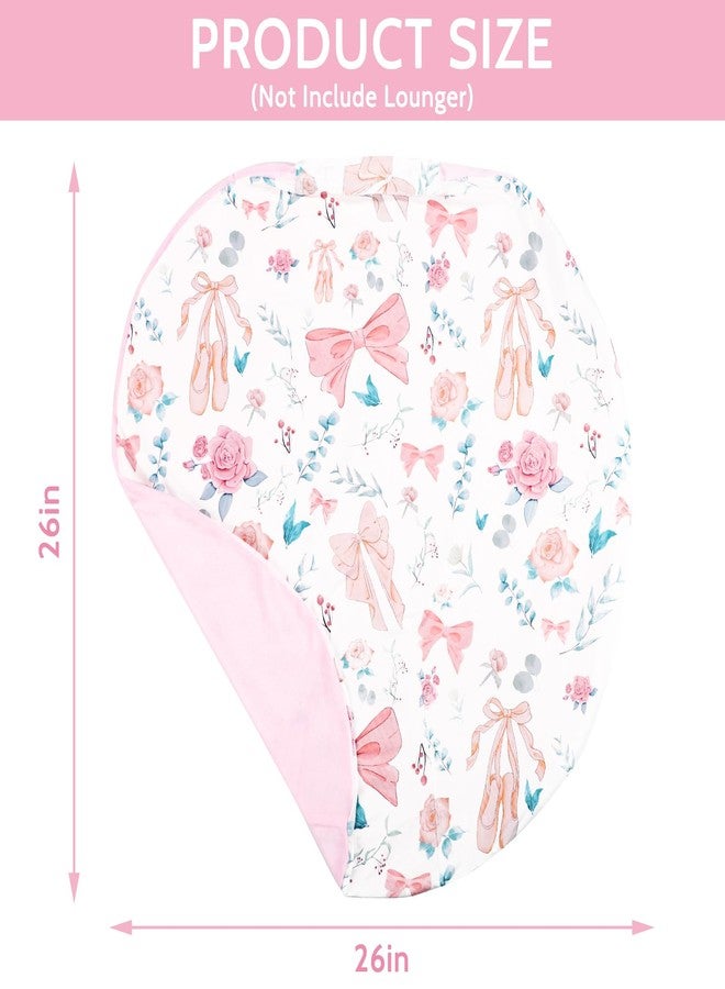 GFU Newborn Lounger Cover Replacement, Soft Baby Lounger Cover 1 Pack, Breathable Infant Removable Slipcover for Boys Girls, Pink Flowers - Image 4