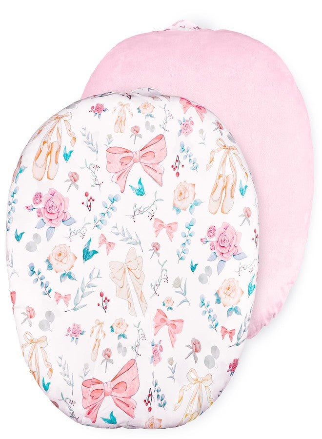 GFU Newborn Lounger Cover Replacement, Soft Baby Lounger Cover 1 Pack, Breathable Infant Removable Slipcover for Boys Girls, Pink Flowers - Image 1