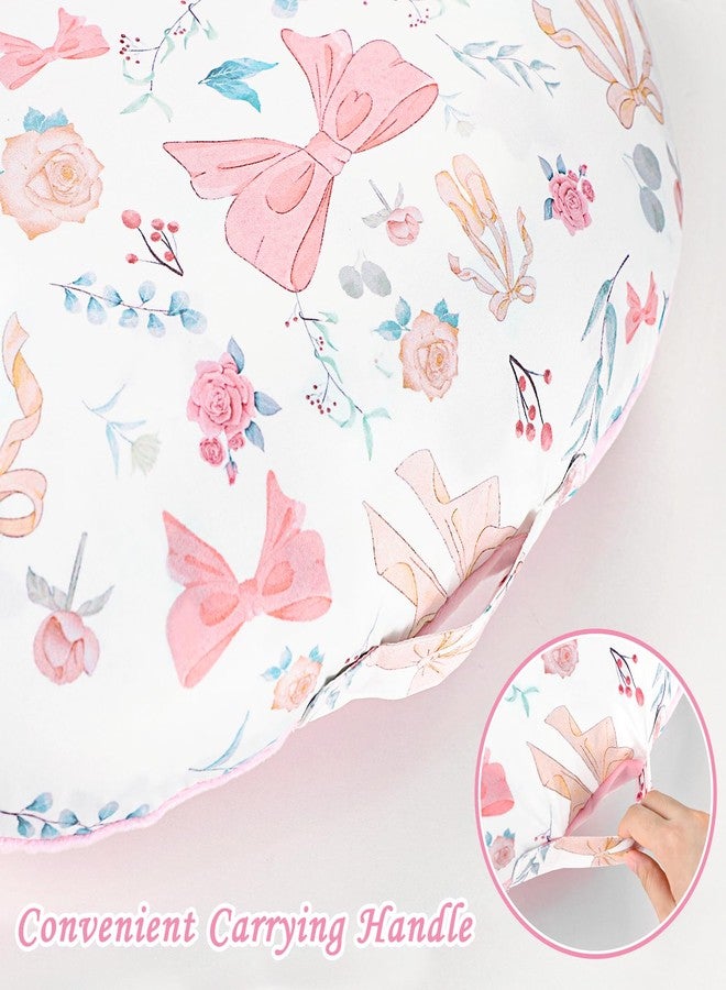 GFU Newborn Lounger Cover Replacement, Soft Baby Lounger Cover 1 Pack, Breathable Infant Removable Slipcover for Boys Girls, Pink Flowers - Image 5