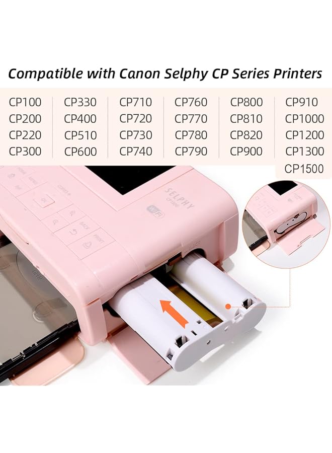 erorex Cp1500 Paper Compatible With Canon Selphy Cp1500 Ink And Paper Kp 108In Canon Photo Printer Paper 108 Sheets 4X6 And 3 Color Ink Cartridges For Canon Selphy Cp1500 Cp1300 Cp1200 Printer  - Image 2