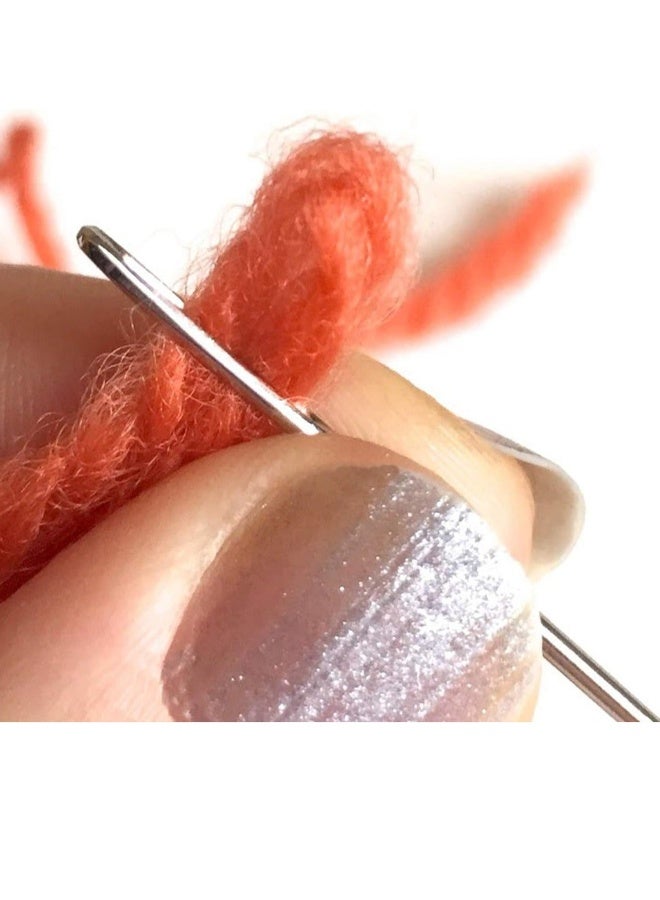 Tapestry Darning Needle for Crochet Needles Five Sizes 14, 16, 18, 20, 24 - Large Eye Blunt 25 Pcs Cross Stich Knitting, Crafting Projects with 1 Storage Bottles