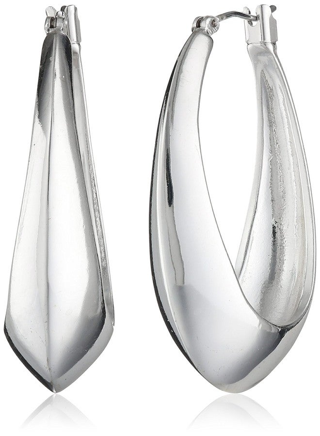 Robert Lee Morris "Soho Sculptural" Oval Hoop Earrings - Image 1