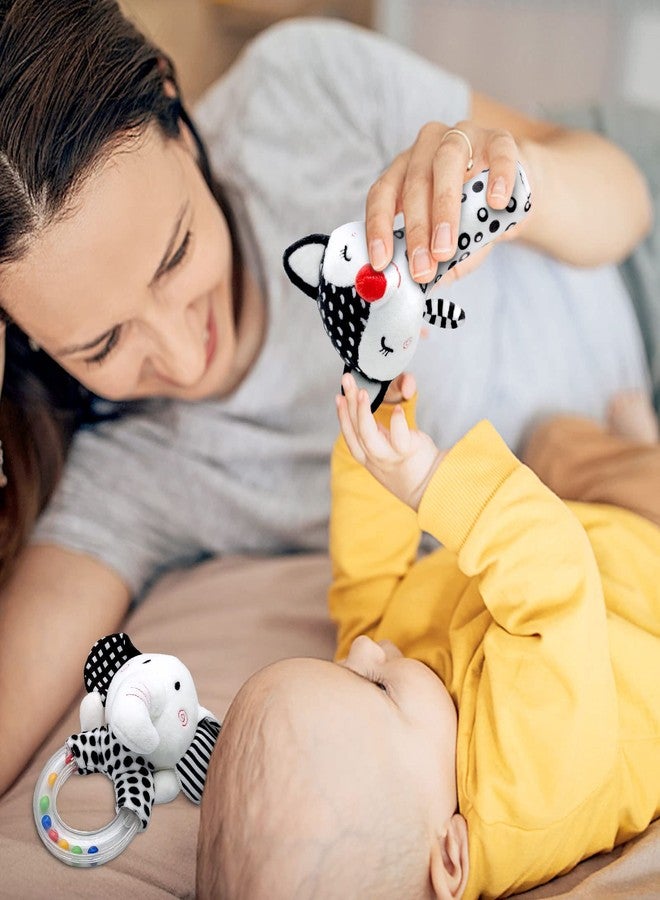 XIXILAND Baby Rattles 0-6 Months Newborn Toys Infant Toys 0-3 Months Rattles for Babies 0-6 Months Baby Toys 0-6 Months, Black and White High Contrast Plush Stuffed Baby Toys for 0 3 6 9 12 Months Girls Boys - Image 5