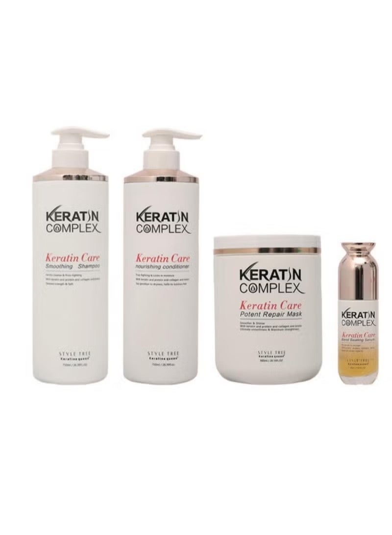KERATIN COMPLEX Shampoo750 ml conditioner750  serum40ml mask800 Complex Keratin Hair Care Set Damaged Hair Repair Keratin Moisturizing Hair Shampoo and Conditioner Set - Image 1