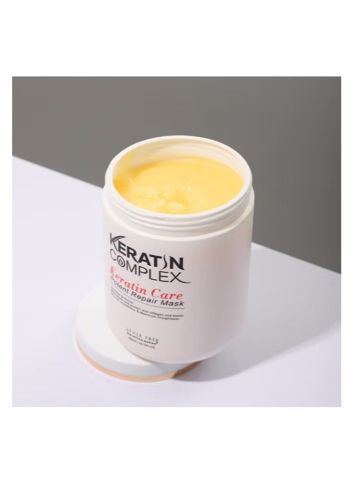 KERATIN COMPLEX Shampoo750 ml conditioner750  serum40ml mask800 Complex Keratin Hair Care Set Damaged Hair Repair Keratin Moisturizing Hair Shampoo and Conditioner Set - Image 5