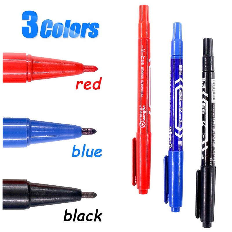 غلاركس Glarks 200 قطعة من أربطة كابل النايلون مقاس 6 بوصات، علامات سلك ذاتية القفل، تكتب على أشرطة أسلاك ملصقات إيثرنت مع 3 أقلام تحديد و288 قطعة من ملصقات الكابلات البيضاء ذاتية اللصق للاستخدام في المنزل والمكتب - Image 4