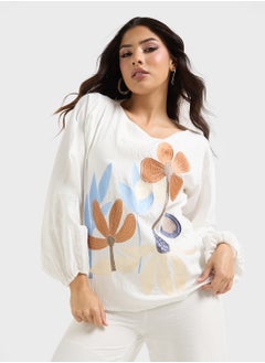 hayas closet Embroidered Blouse & Pants Set  - Image 3
