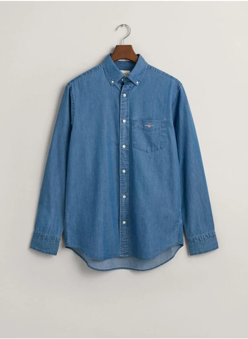 غانت Gant Regular Fit Indigo Shirt