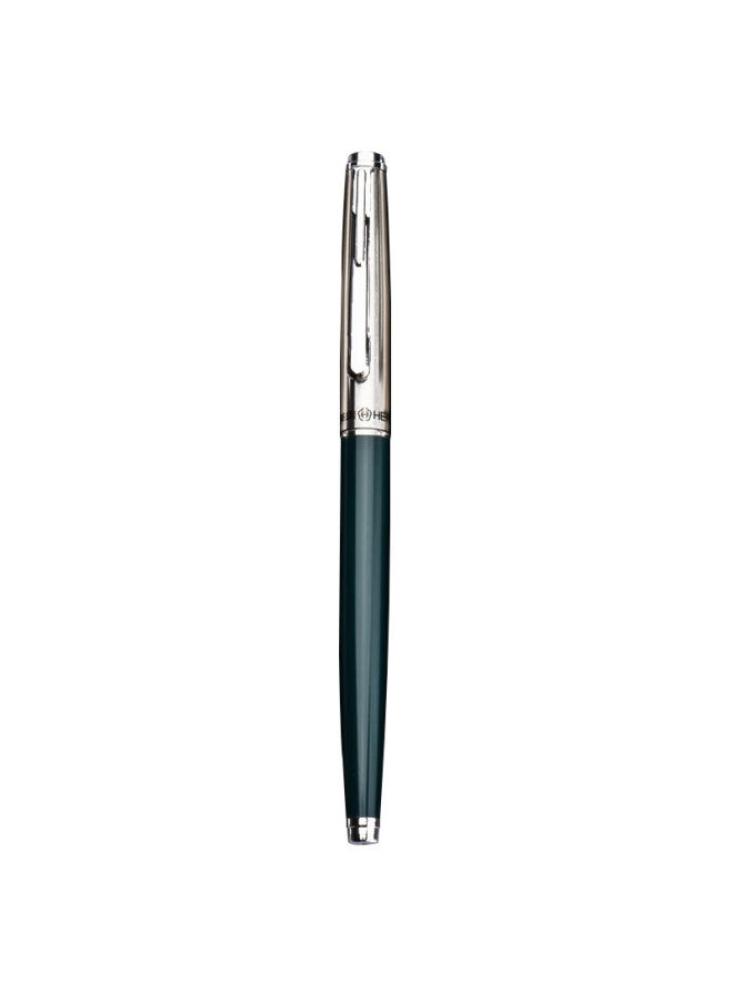 هيرو Hero Fountain Pen Classic 007، قلم حبر أخضر داكن مع سن مخفي، قلم حبر برأس إيريديوم، قلم طالب فردي، سن F - Image 2