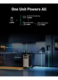 Anker SOLIX F3800 Portable Power Station, 3840Wh, LiFePO4 Batteries, Ultra-High 6000W AC Output, Solar Generator for Home Backup, RVs, Emergencies, Power Outages, and Outdoor Camping  - Image 2