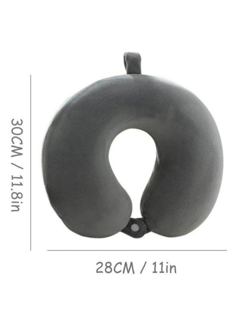 Travel Pillow Airplane Neck Pillow for Traveling 100% Pure Memory Foam U Shaped Neck Pillow Washable Super Lightweight Portable Headrest Great for Airplane Chair Car Home Office - Image 2