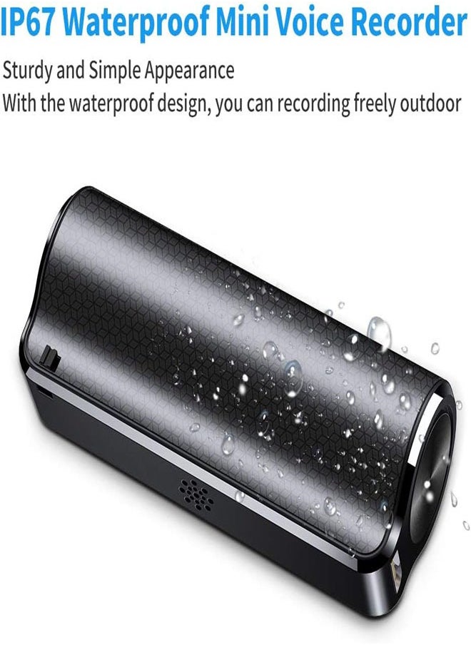 Generic 16GB Mini Voice Activated Recorder,500Hrs Recording Storage Voice Activated Recorder, Audio Recorder with Playback for Lectures Meetings, Noise Reduction Rechargeable with Strong Magnetic  - Image 3