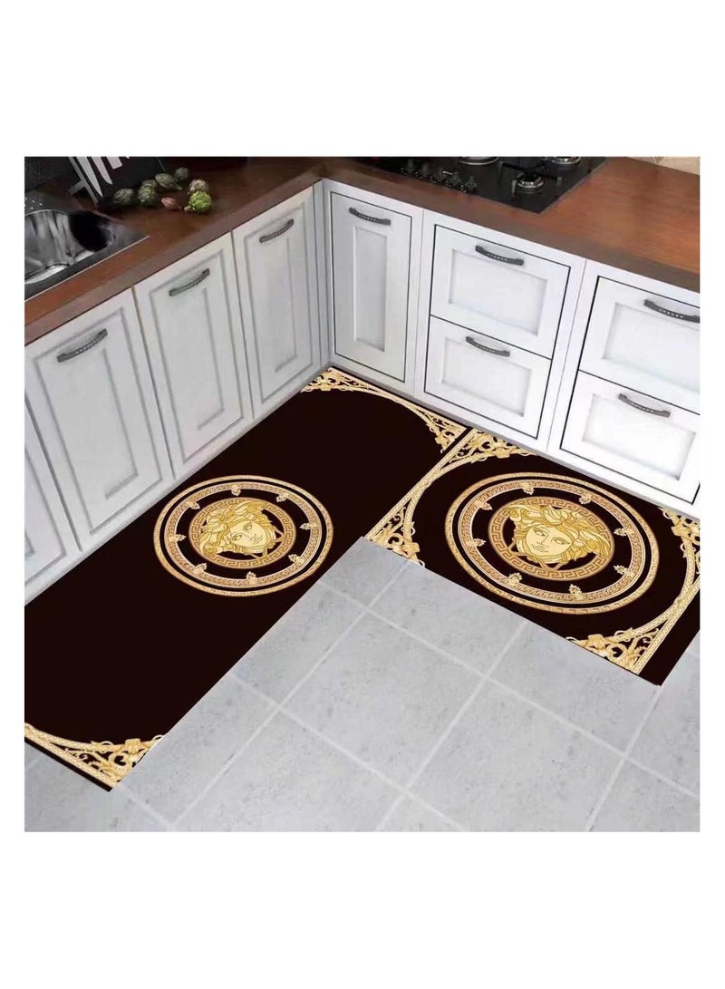 Madina Luxury Kitchen Mat Set with Anti-Fatigue Design 