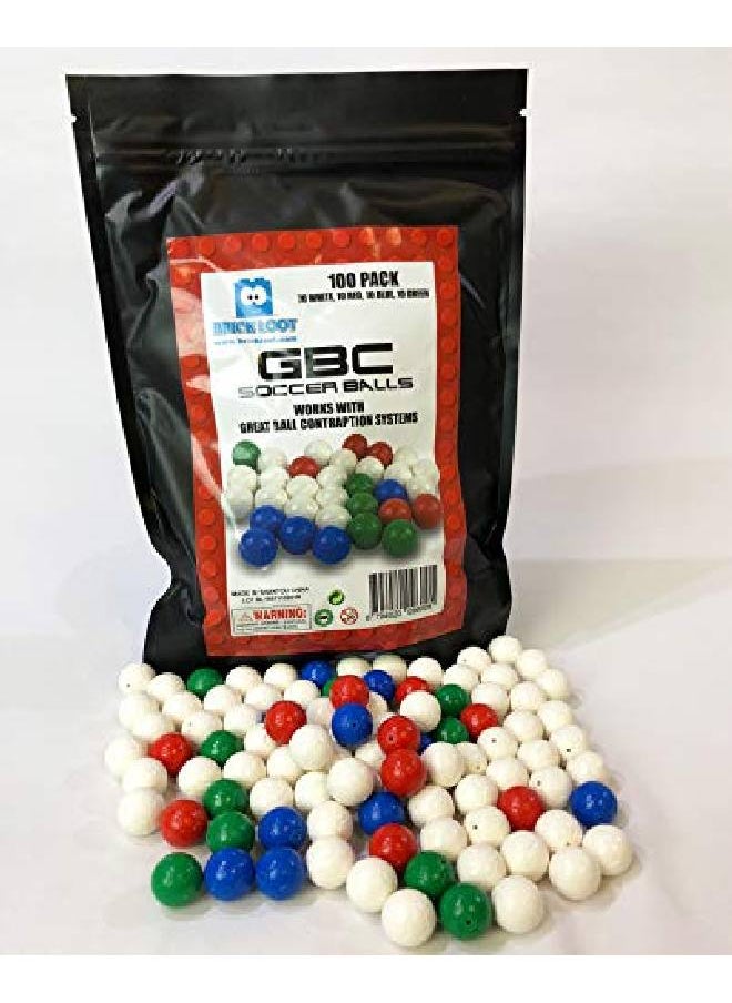 Brick Loot - 100 Soccer Balls For Great Ball Contraption Machine Gbc Balls 100% Compatible With Lego X45Pb03 43702Pb02 72824 X45Pb06 X45 - Image 1