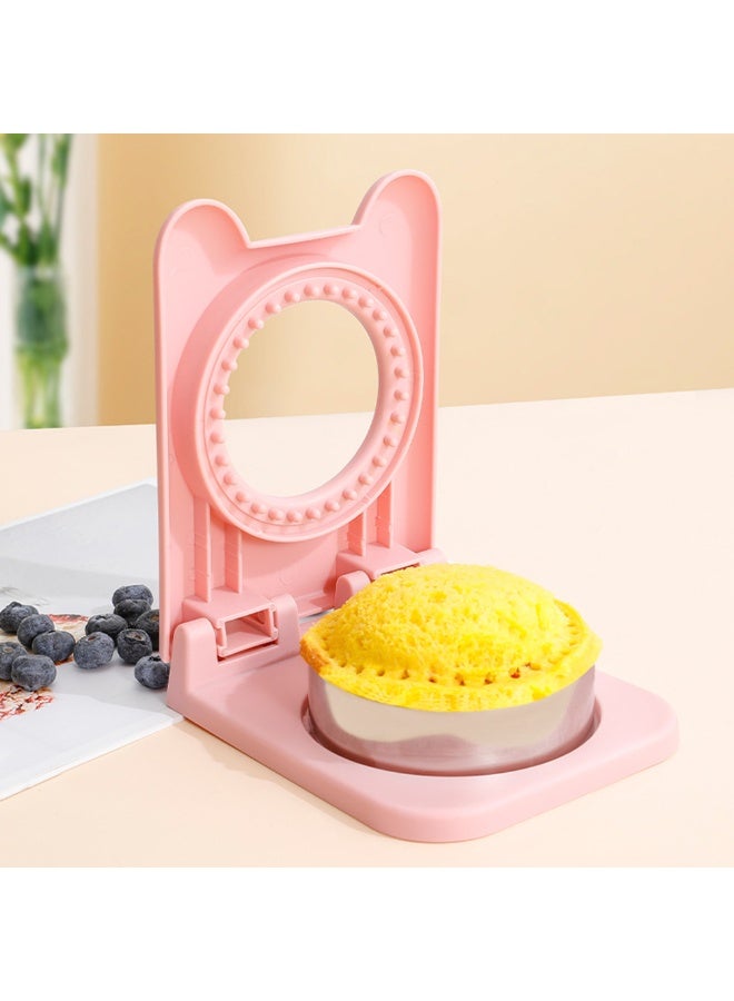 2pcs Stainless Steel DIY Uncrustables Sandwich Maker Sealer Cutter Cute Cartoon Shape Crustless Sandwich Cutter for Kids Lunch Square and Mouse Shape Sandwich Cutter - Image 3