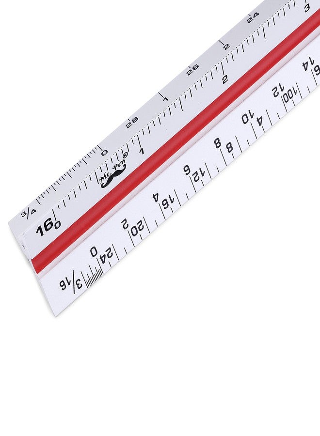 Mr. Pen- Metric Engineer Scale Ruler, Ruler, 12" Aluminum Scale Ruler, Triangular Scale, Scale Ruler for Blueprint, Triangle Ruler, Metric Engineering, Drafting Ruler - Image 5
