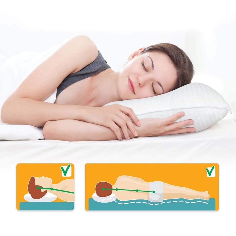 Perfect Sleeper Perfect Sleeper Arika Microfiber Hotel Quality Premium Fibre Soft Cushion, Pillow Filler, 12x18 Inches, White, Set of 5  - Image 5