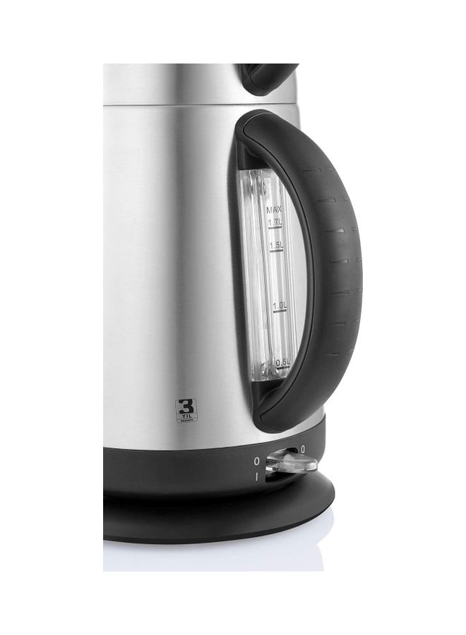 Arzum Electric Teapot 1.7 Liter Eco Turkish Tea Maker Stainless Steel AR3072 Silver - Image 2