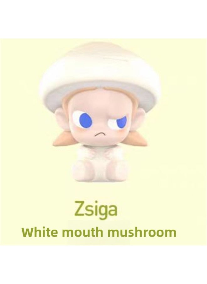 Genuine Bubble Mart POP Mushroom Elf Series Doll Moe Bubble Matt Moe Blind Box Doll-Color:ZIGA  - Image 1