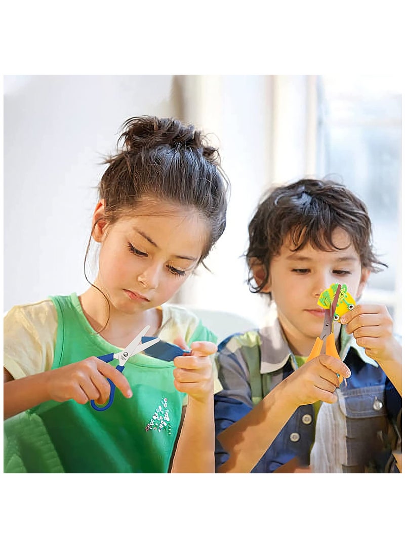 Beauenty Kids Safety Scissors for Small Children - Blunt Tip Design with Sharp Stainless Steel Blades and Comfortable Grip Handles, Perfect for Toddler Crafting and Paper Cutting, 4 Pack in 3 Colors. - Image 3