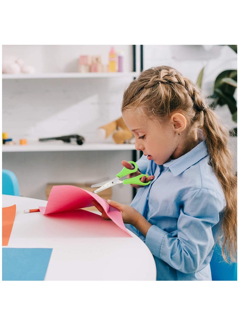 Beauenty Kids Safety Scissors for Small Children - Blunt Tip Design with Sharp Stainless Steel Blades and Comfortable Grip Handles, Perfect for Toddler Crafting and Paper Cutting, 4 Pack in 3 Colors. - Image 4