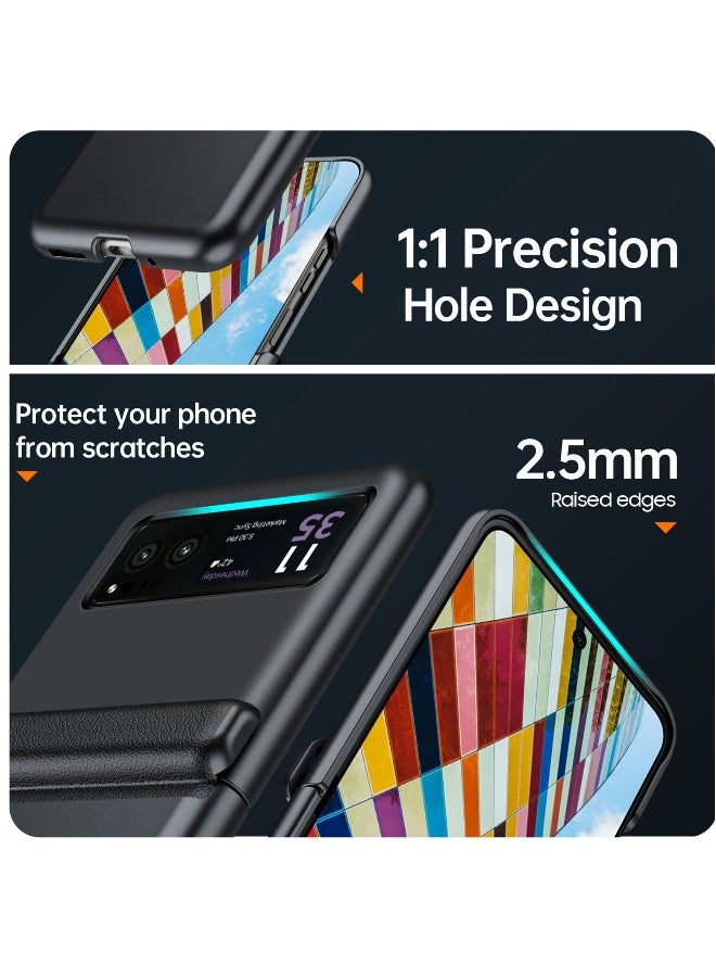Motorola Moto Razr 2023 Case - Slim Shockproof Cover with Full Body Protection & Magnetic Hinge, Matte Black Cover for Moto Razr40, Lightweight PC Case - Image 5