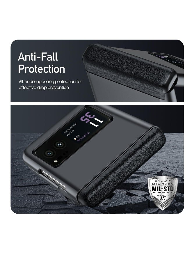 Motorola Moto Razr 2023 Case - Slim Shockproof Cover with Full Body Protection & Magnetic Hinge, Matte Black Cover for Moto Razr40, Lightweight PC Case - Image 4