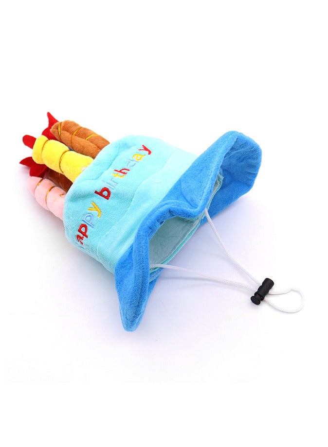 Dog Birthday Cake Hat with Colorful Candles Pet Cap Cake Hat Party Hats  - Image 3