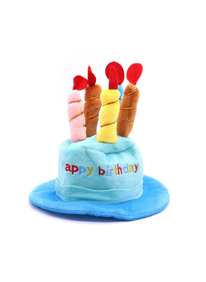 Dog Birthday Cake Hat with Colorful Candles Pet Cap Cake Hat Party Hats  - Image 4