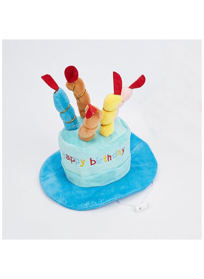 Dog Birthday Cake Hat with Colorful Candles Pet Cap Cake Hat Party Hats  - Image 5