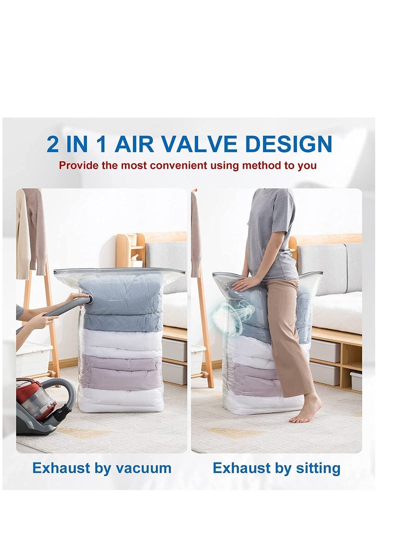 Zikra Vacuum Storage Bags Jumbo Cube 6 Pack, Space Saver Bags Extra Large Vacuum Seal Bags for Comforters Blankets Clothes (3 Jumbo 3 Medium), Closet Organizers and Storage Bags Vacuum Sealed - Image 2