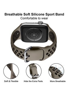 Lerobo 3 Pack Compatible for Apple Watch Band Series 8 7 6 5 4 3 2 1 SE Ultra Band 49mm 45mm 44mm 42mm 41mm 40mm 38mm Breathable Silicone Sport Strap for iWatch Bands Men Women, S/M  - Image 2