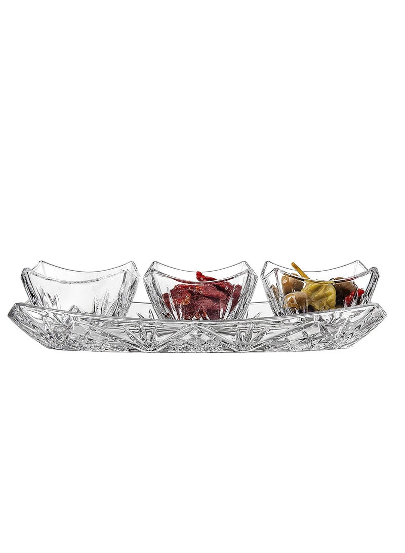 Snack Serving Tray set - Serving Dishes 3 Piece | Container Set - Image 1