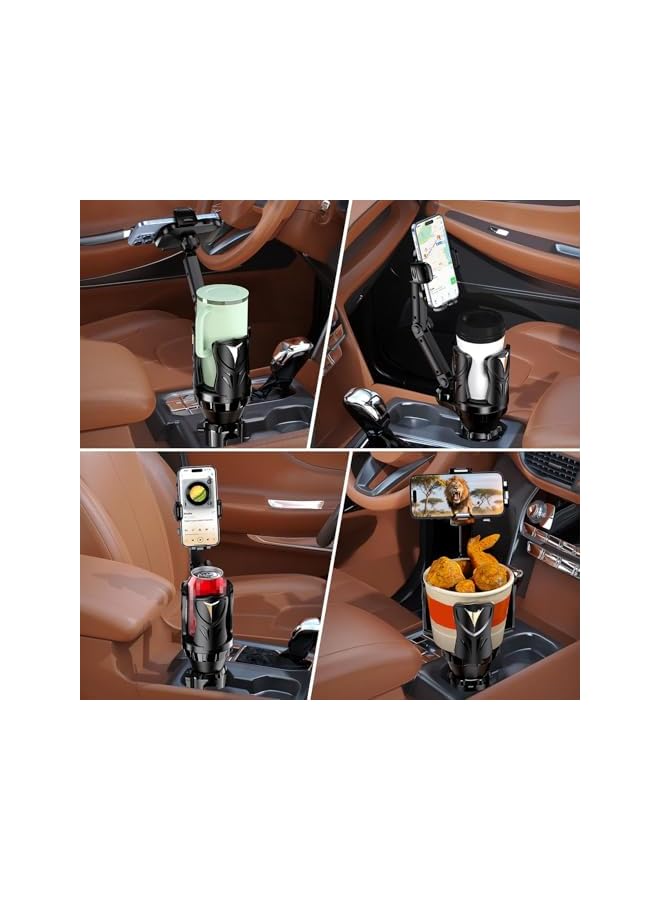 S-TOP Phone Holders for Your Car, Adjustable Car Cup Holder Expander with Rubber Grip, Secure Hold, Multi-Scenario Use for Drivers, Commuters & Road Trips, Fit for Up to 5.31'' Drinks/Mugs/Foods - Image 5