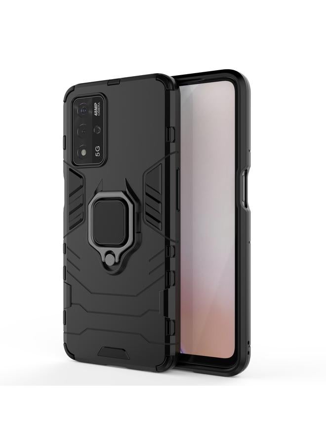 S-TOP Case For OPPO A93s 5G Shockproof PC + TPU Protective Case with Magnetic Ring Holder - Image 1