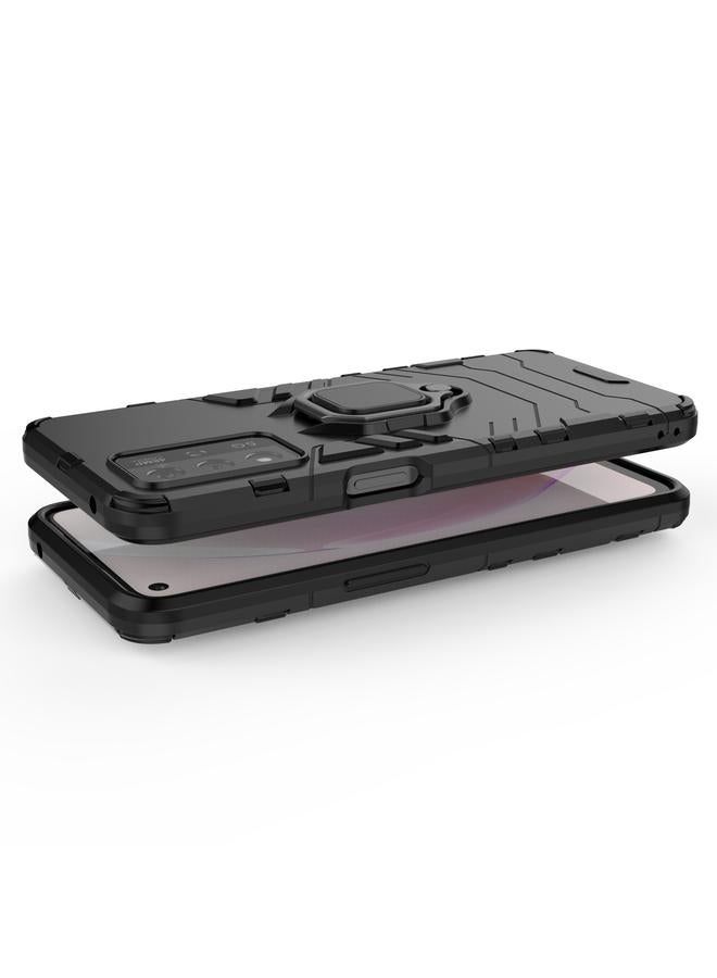 S-TOP Case For OPPO A93s 5G Shockproof PC + TPU Protective Case with Magnetic Ring Holder - Image 4