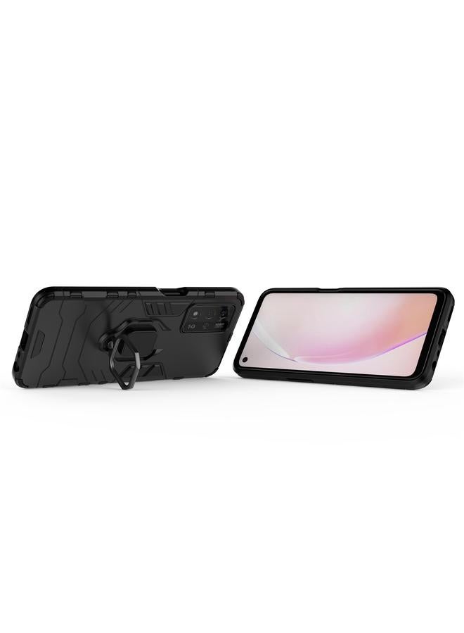 S-TOP Case For OPPO A93s 5G Shockproof PC + TPU Protective Case with Magnetic Ring Holder - Image 5