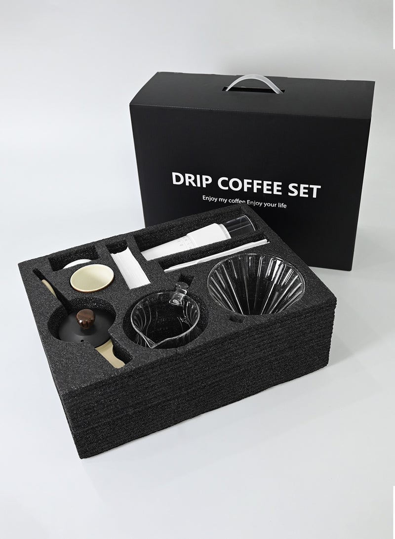 ايكي ايك V60 مجموعة 15 قطعة صانع قهوة قهوة قهوة كهربائية مع مربع هدايا - Image 2