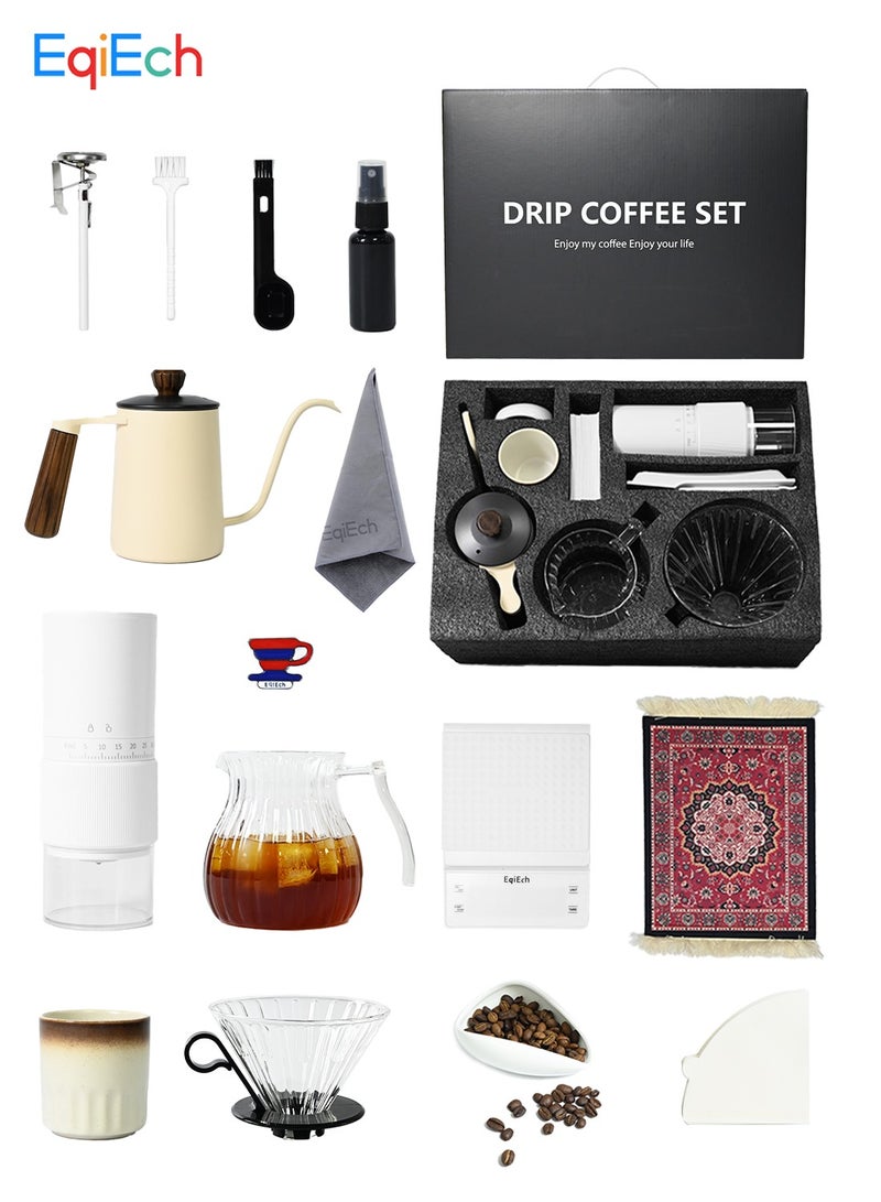 ايكي ايك V60 مجموعة 15 قطعة صانع قهوة قهوة قهوة كهربائية مع مربع هدايا - Image 3